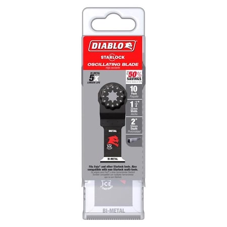 Diablo Diablo Starlock 1-1/4 in. W Bi-Metal Curved Contact Edge Oscillating Blade Metal 10 pk DOS125BF10